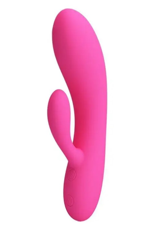 Vibrator Iepuras Ives, 30 Moduri Vibratii, Silicon, USB, Roz, 16.9 cm, Nr. 2, Erotic24.ro