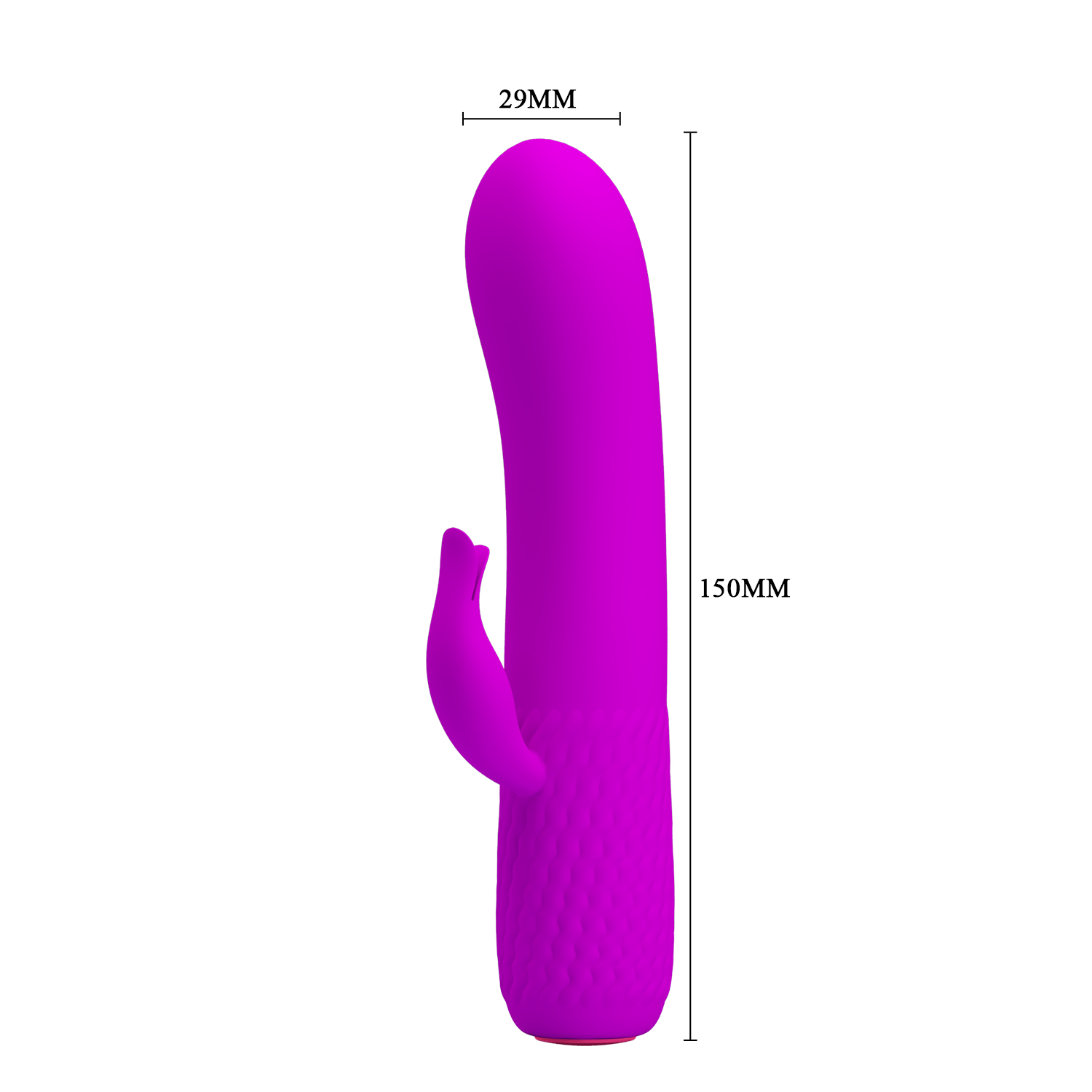 Vibrator Pretty Love Omar, 12 Moduri Vibratii, Silicon, USB, Mov, 15 cm, Nr. 4, Erotic24.ro