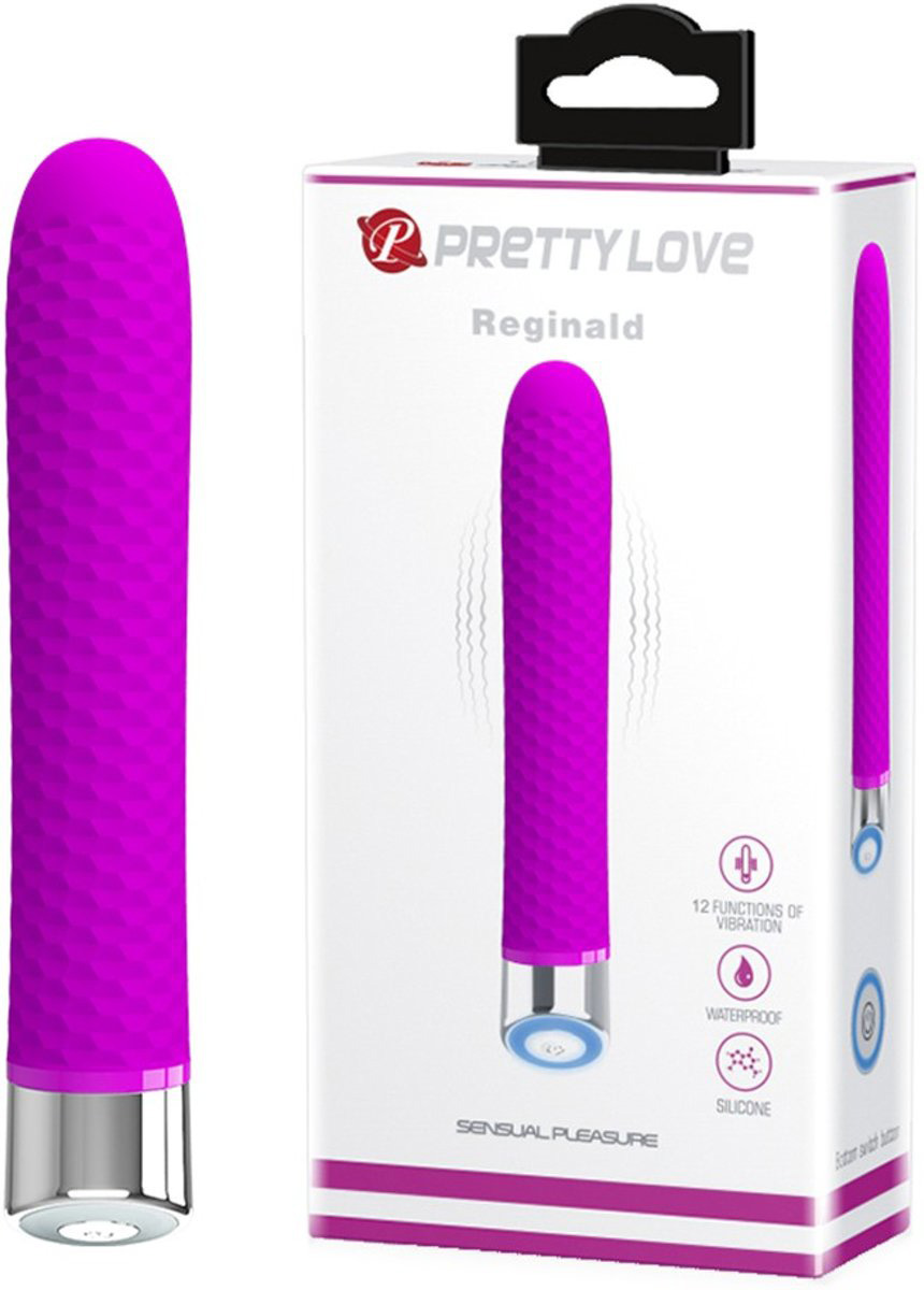 Vibrator Pretty Love Reginald, 12 Moduri Vibratii, Silicon, Mov, 16.7 cm, #4, Erotic24.ro