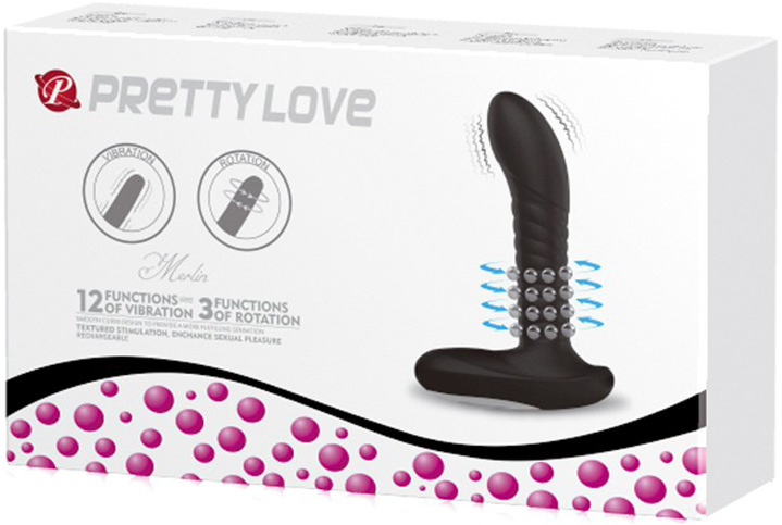 Stimulator Prostata Pretty Love Massager Negru, Nr. 4, Erotic24.ro