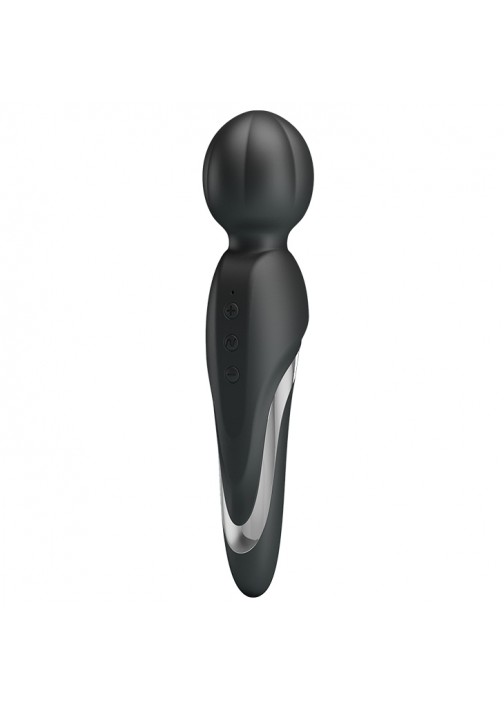 Vibrator Masaj Walter, 7 Moduri Vibratii & 5 Intensitati, Silicon, USB, Negru, 21.6 cm, Nr. 2, Erotic24.ro