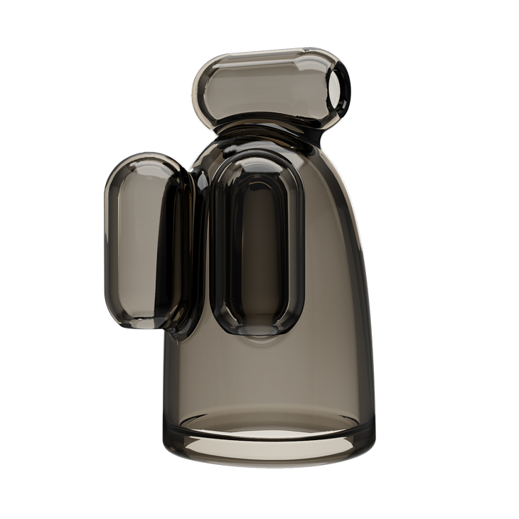 Stimulator Crystal Cap III, Multispeed, TPR, Gri, Nr. 2, Erotic24.ro