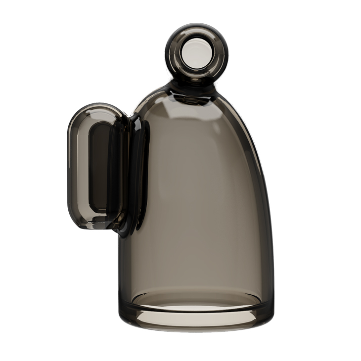 Stimulator Crystal Cap III, Multispeed, TPR, Gri, Nr. 3, Erotic24.ro