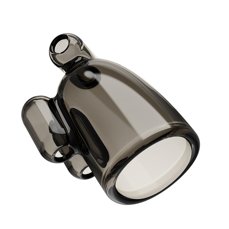 Stimulator Crystal Cap III, Multispeed, TPR, Gri, Nr. 4, Erotic24.ro