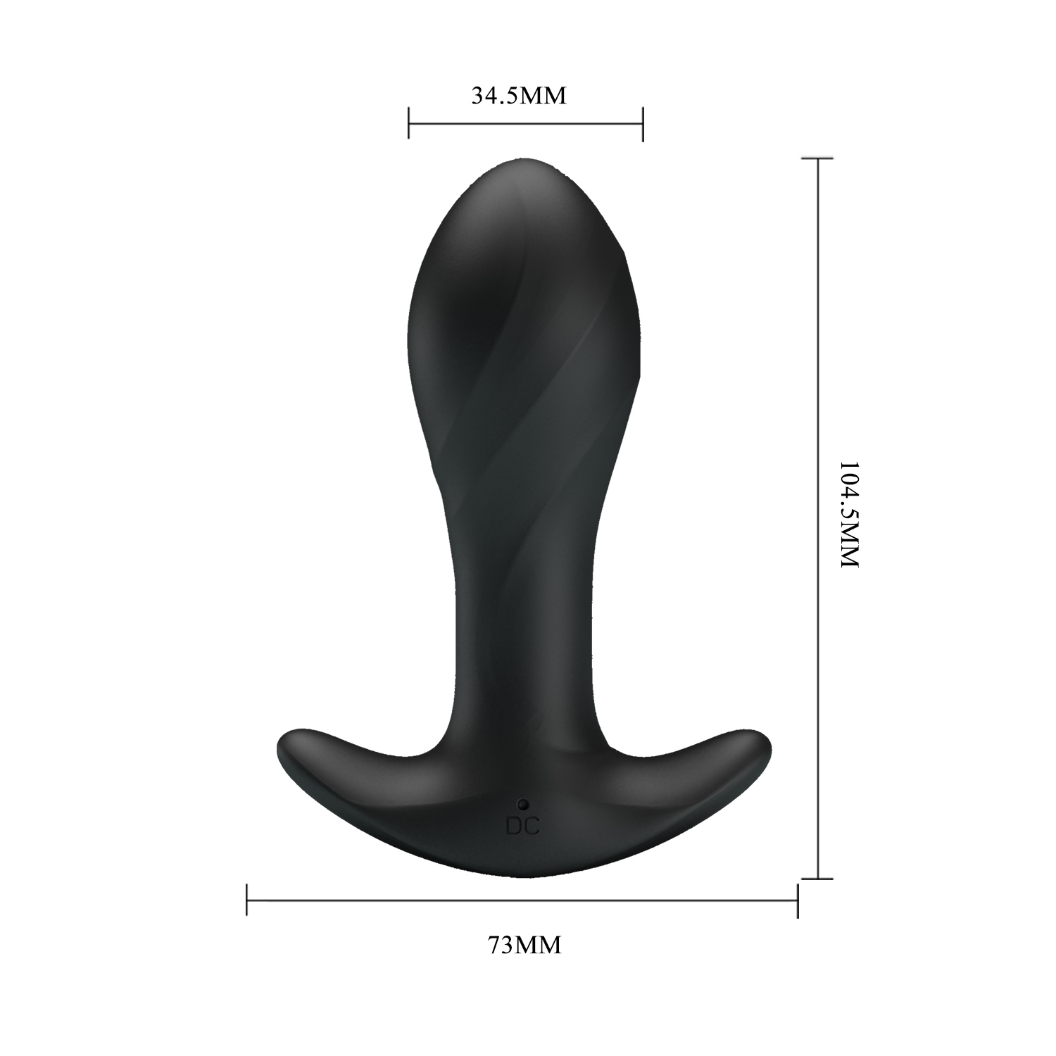 Vibrator Anal Pretty Love Massager, 12 Moduri Vibratii, Silicon, USB, Negru, 10.4 cm, #8, Erotic24.ro