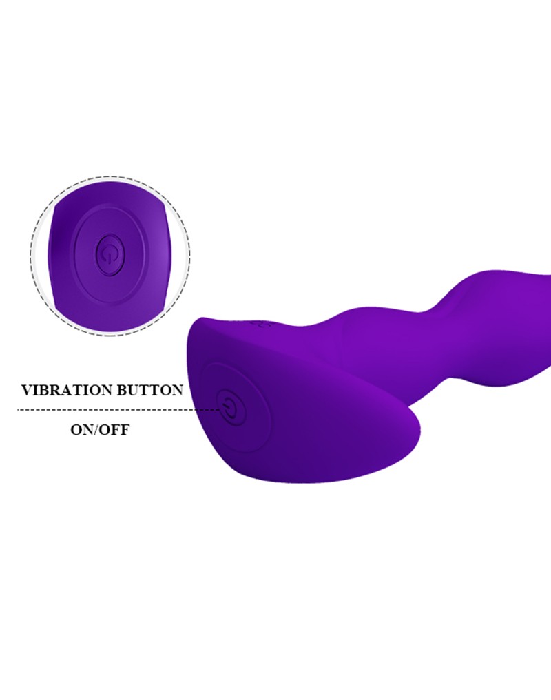 Dop Anal Yale 12 Moduri Vibratii, Silicon, USB, Violet, 14.5 cm, #3, Erotic24.ro