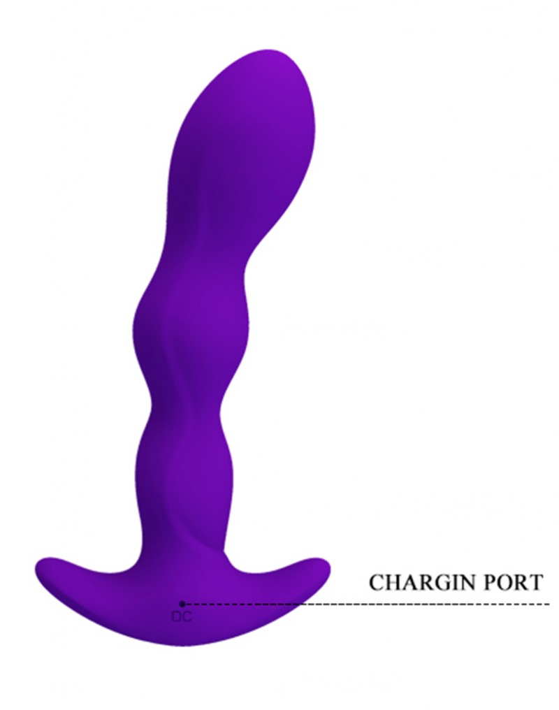 Dop Anal Yale 12 Moduri Vibratii, Silicon, USB, Violet, 14.5 cm, #4, Erotic24.ro