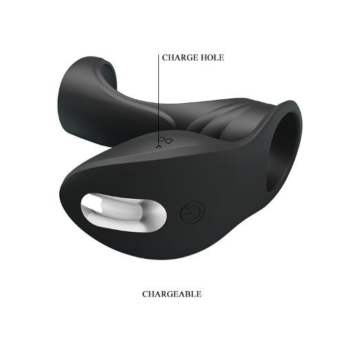 Manson cu Stimulator Penis Sleeve II, 7 Moduri Vibratii, Silicon, USB, Negru, #5, Erotic24.ro