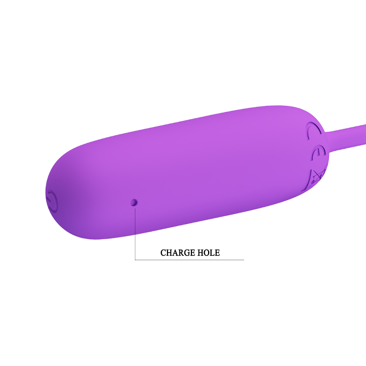 Ou Vibrator Joyce, 12 Moduri Vibratii, Silicon, USB, Violet, 18 cm, Nr. 5, Erotic24.ro