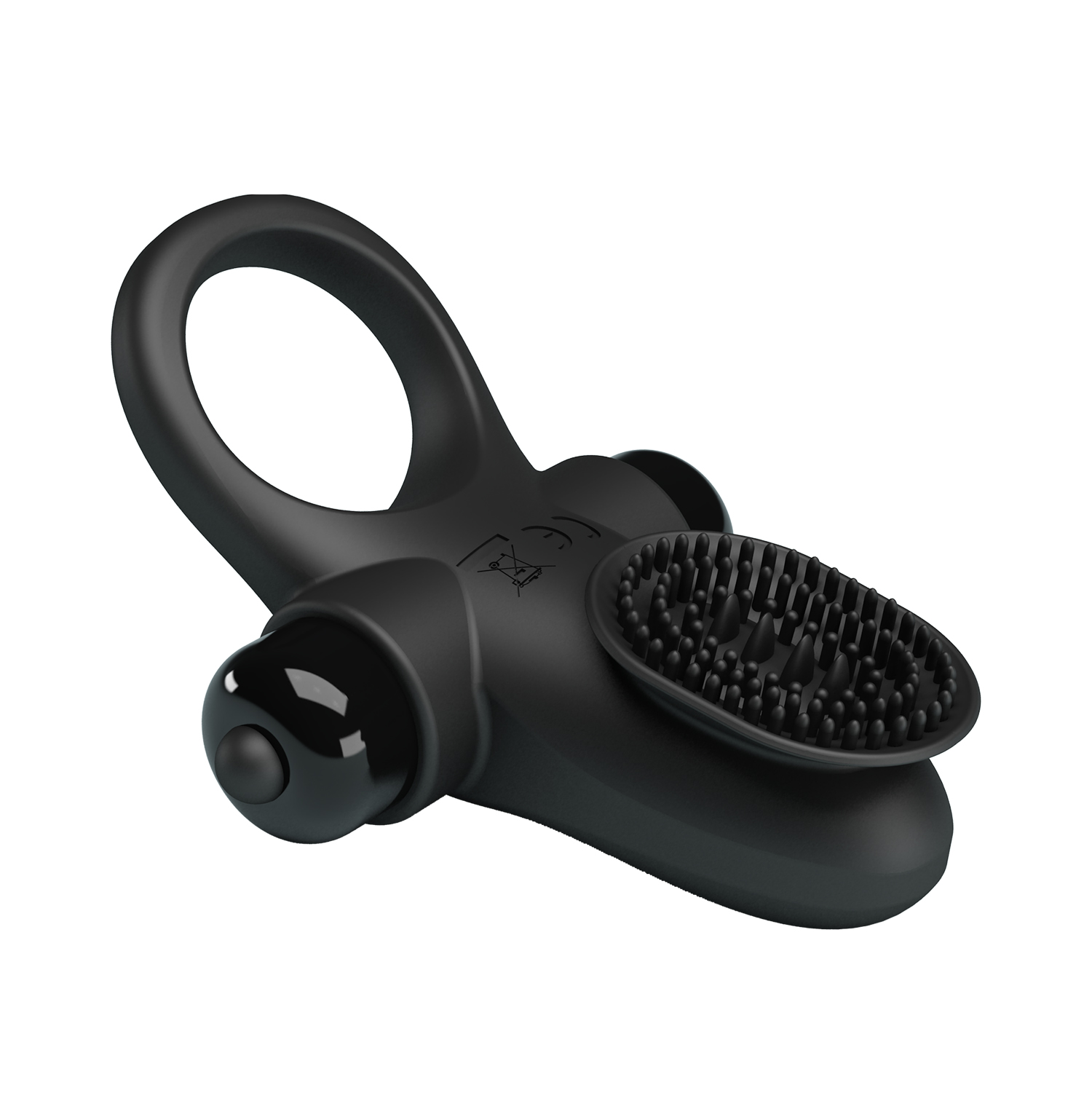 Inel Penis Pretty Love Penis Ring 2, 10 Moduri Vibratii, Silicon, Negru, #4, Erotic24.ro