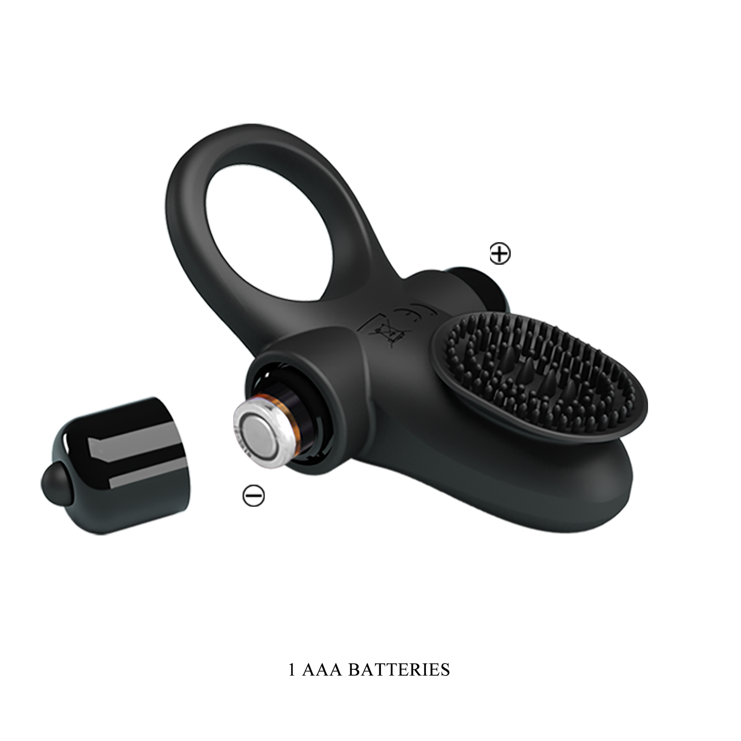 Inel Penis Pretty Love Penis Ring 2, 10 Moduri Vibratii, Silicon, Negru, #5, Erotic24.ro