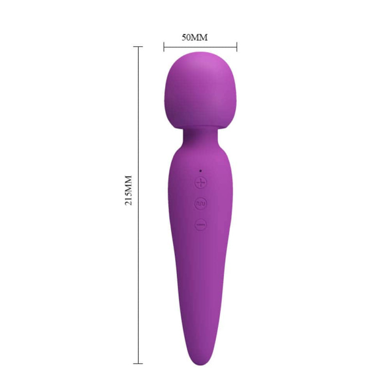 Vibrator Masaj Meredith 7 Moduri Vibratii&5 Viteze Super Soft Silicon Mov Pretty Love, #8, Erotic24.ro