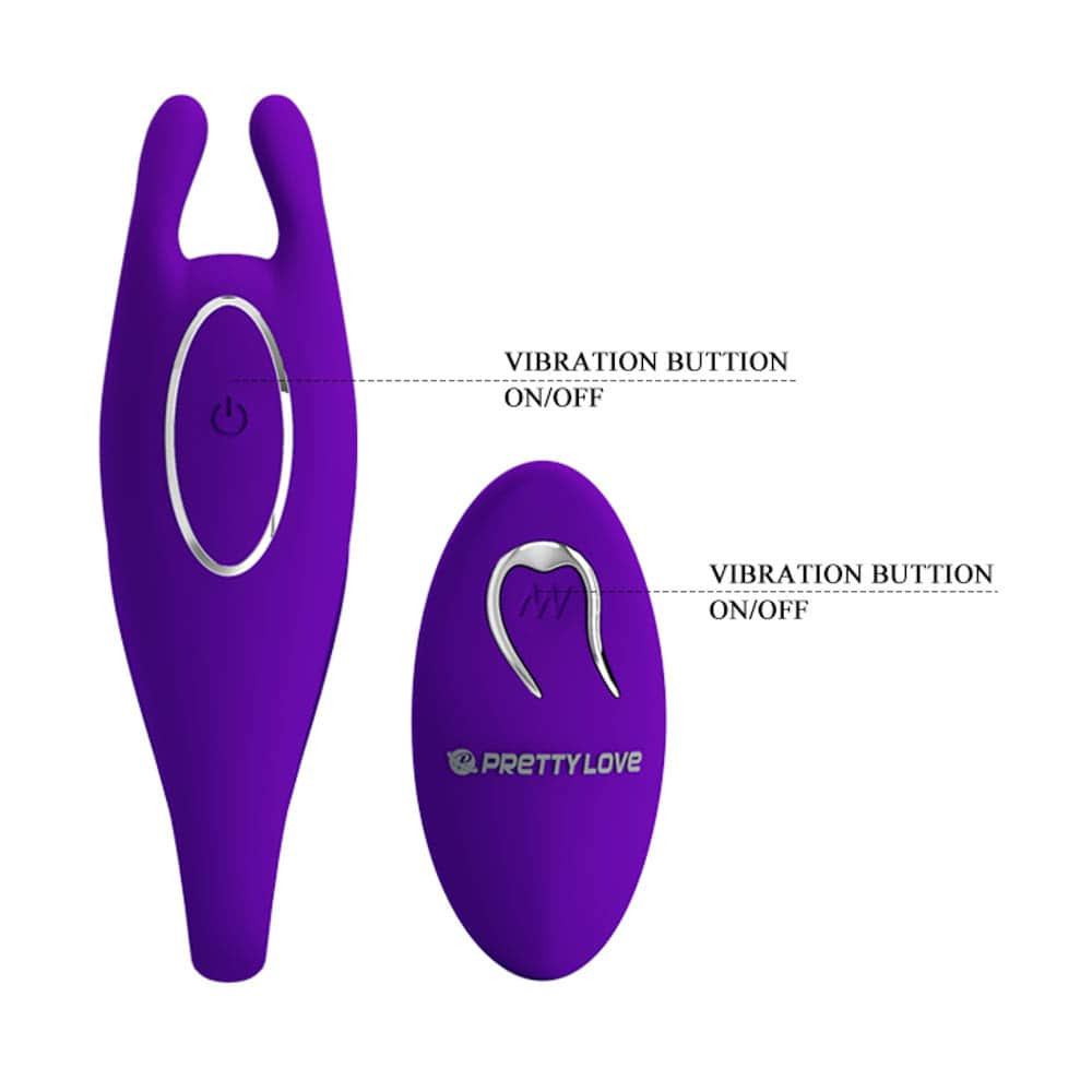 Stimulator Bill 12 Moduri Vibratii, Silicon, USB, Remote Control, Violet, #4, Erotic24.ro