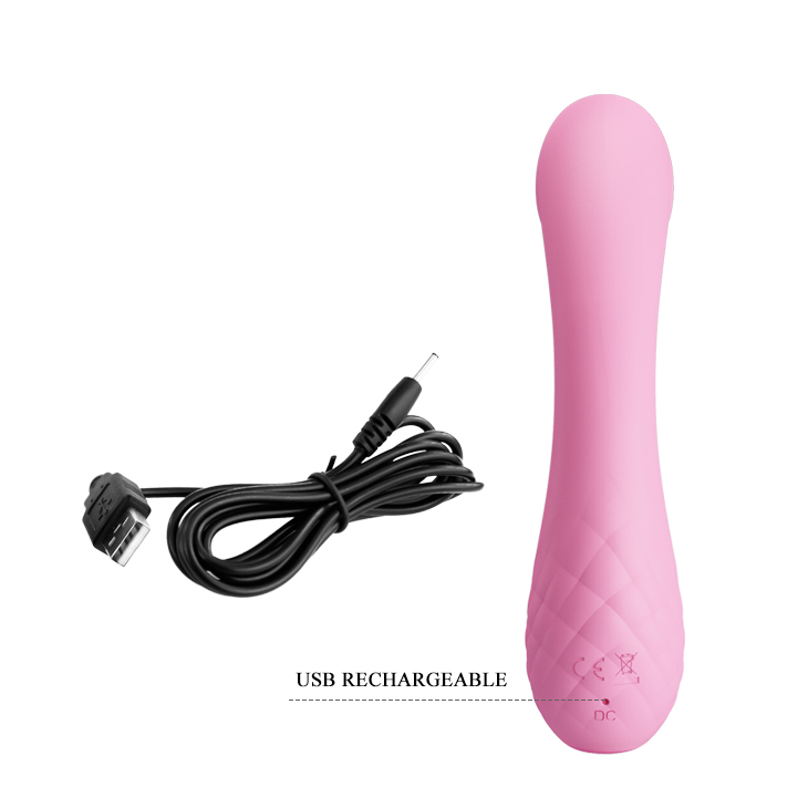 Vibrator Pretty Love Ron, 12 Moduri Vibratii, Silicon Super Soft, Roz, 17.5 cm, #10, Erotic24.ro
