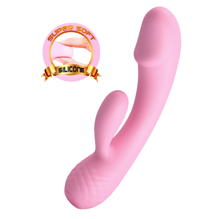 Vibrator Pretty Love Ron, 12 Moduri Vibratii, Silicon Super Soft, Roz, 17.5 cm