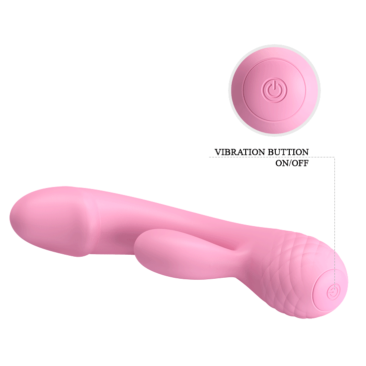 Vibrator Pretty Love Ron, 12 Moduri Vibratii, Silicon Super Soft, Roz, 17.5 cm, #9, Erotic24.ro