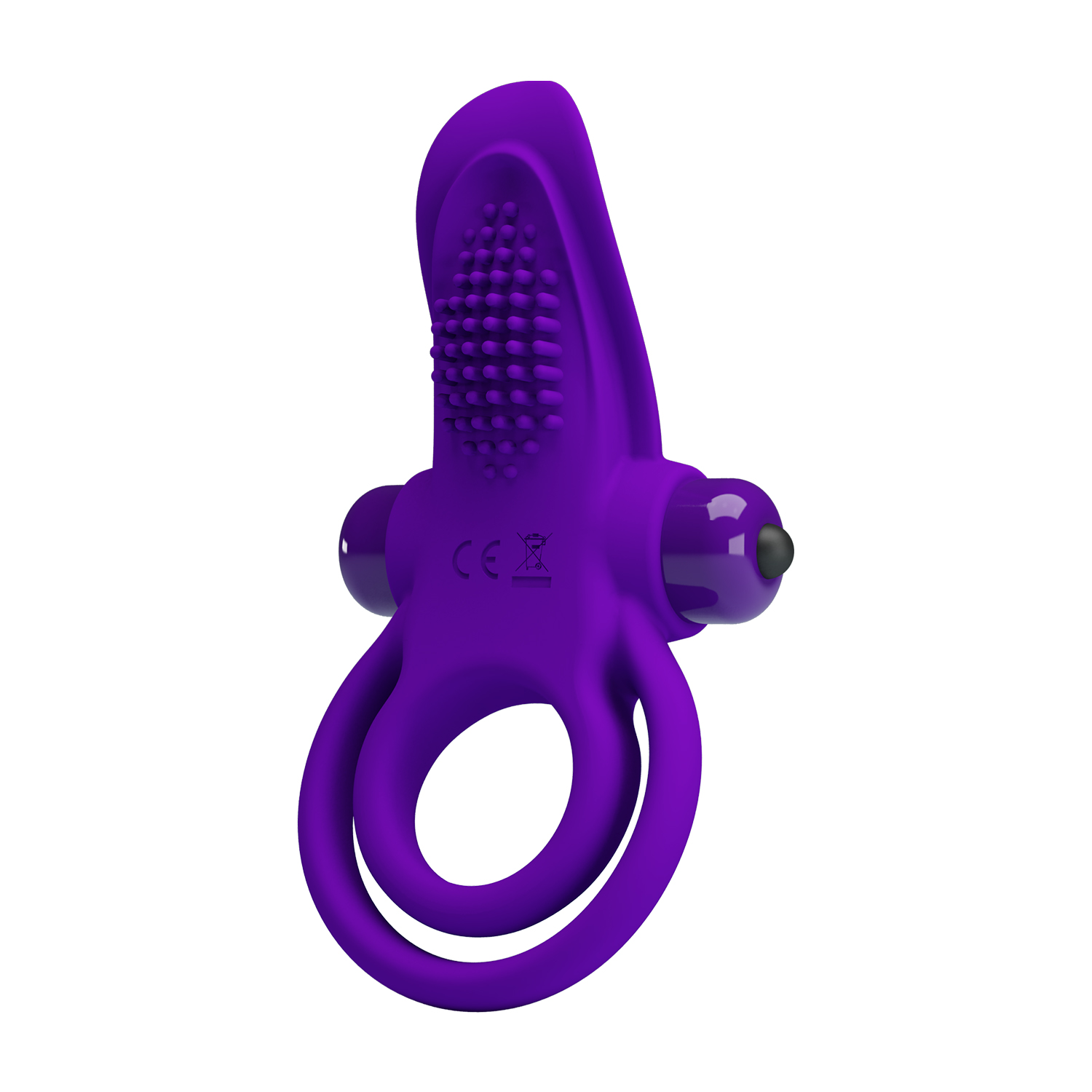 Inel Penis Pretty Love Vibrant Ring, 10 Moduri Vibratii, Silicon, Violet, #2, Erotic24.ro