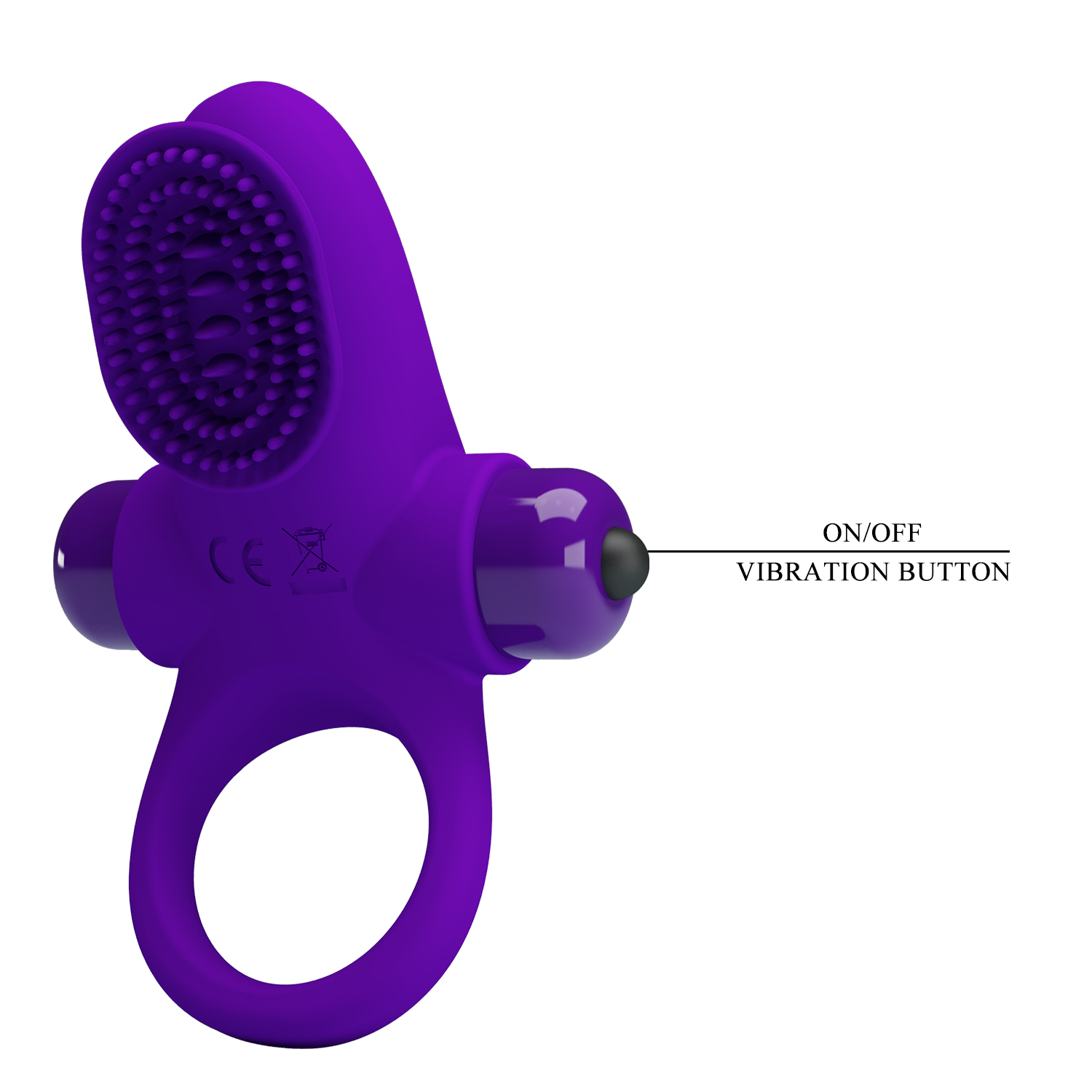 Inel Penis Pretty Love Penis Ring 2, 10 Moduri Vibratii, Silicon, Violet, Nr. 7, Erotic24.ro