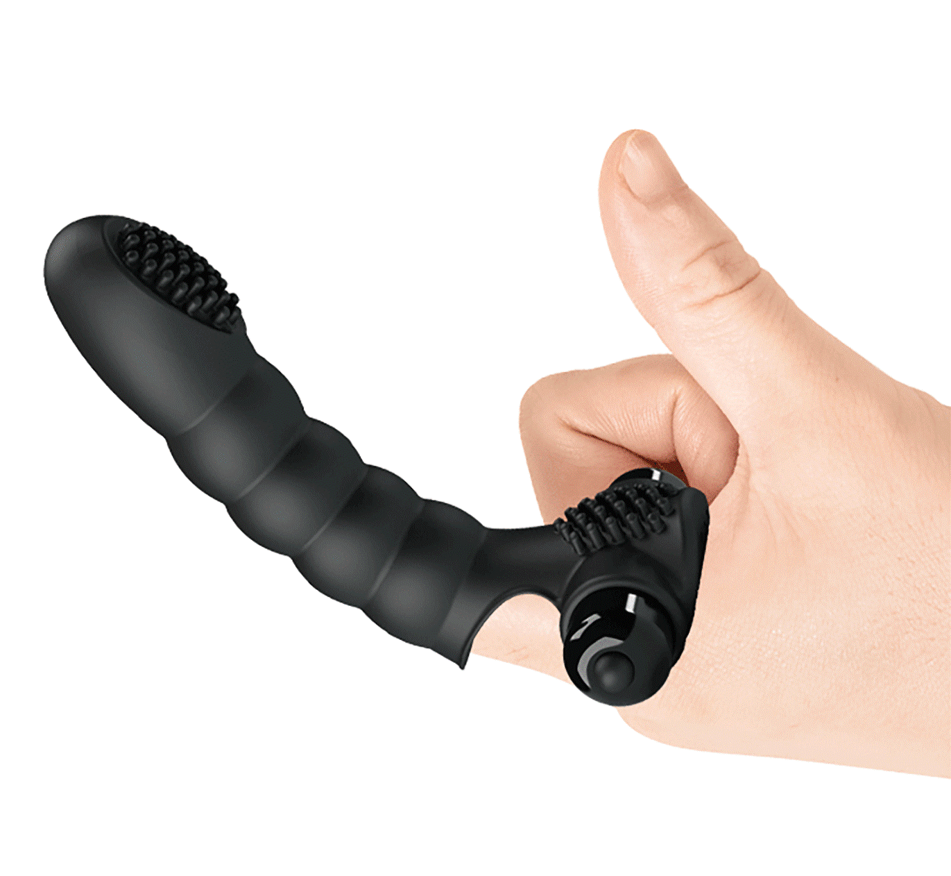 Vibrator Deget Alexander, 10 Functii Vibratii, Silicon, Negru, 13 cm, #6, Erotic24.ro