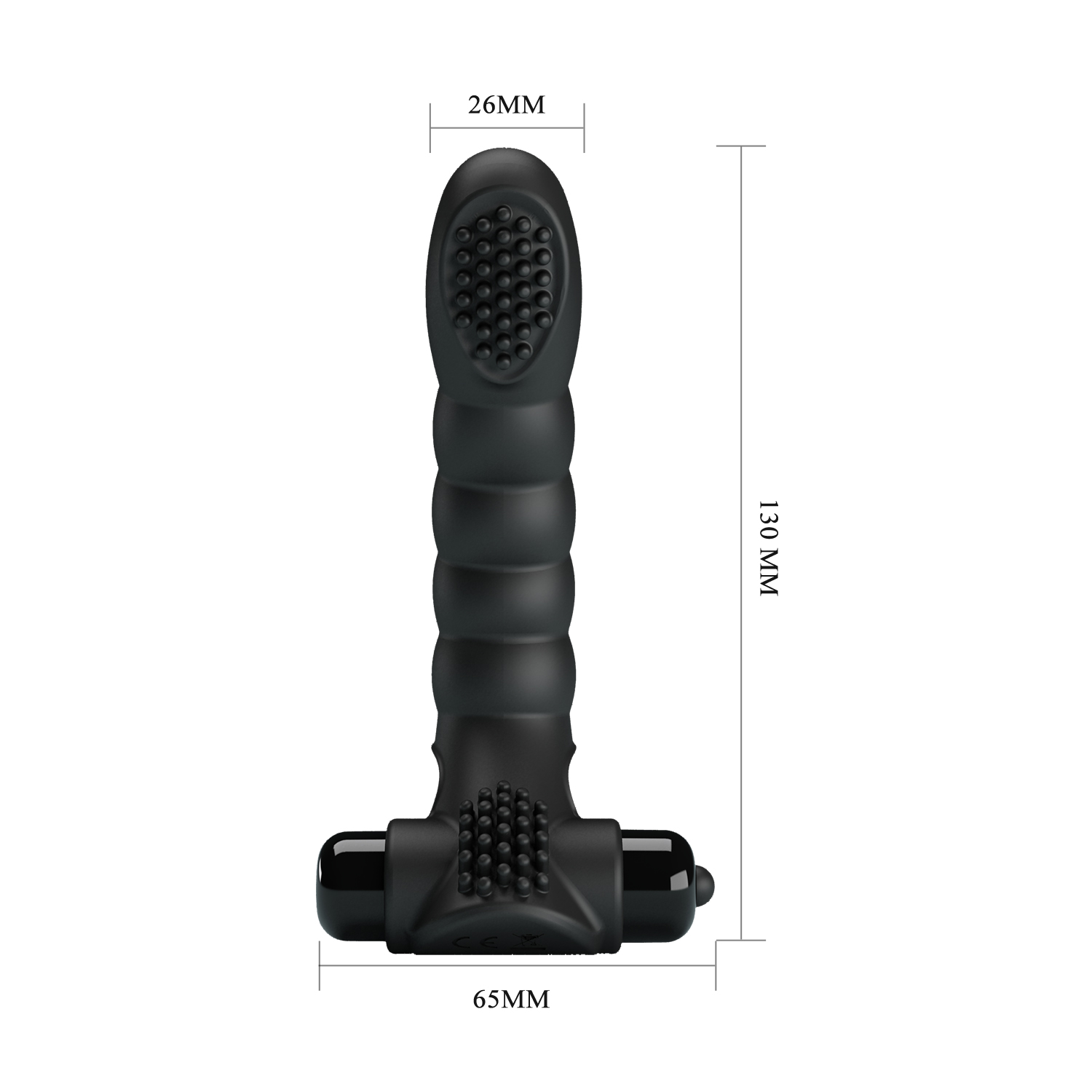 Vibrator Deget Alexander, 10 Functii Vibratii, Silicon, Negru, 13 cm, #9, Erotic24.ro