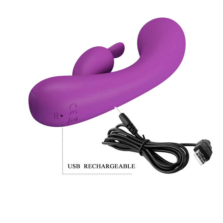 Vibrator Pretty Love Grace, 12 Moduri Vibratii, Silicon Super Soft, Mov, 16.5 cm, #9, Erotic24.ro