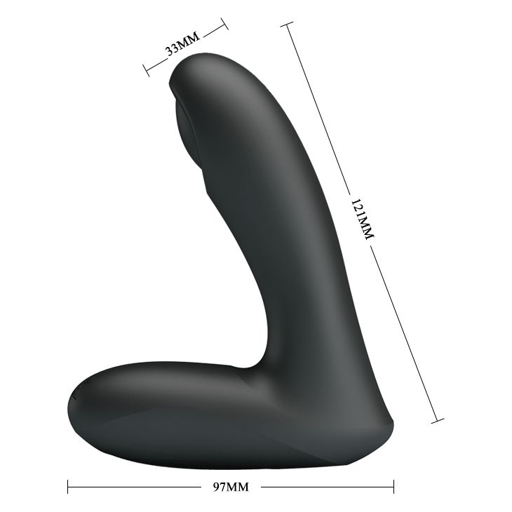 Stimulator Anal Archenemy 12 Moduri Vibratii, Silicon, USB, Negru, 12.1 cm, #7, Erotic24.ro