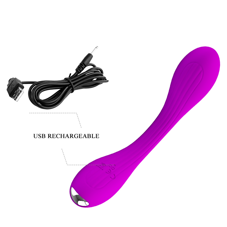 Vibrator Bendable Pretty Love Yedda, 12 Moduri Vibratii, Silicon, USB, Mov, 17.1 cm, #10, Erotic24.ro