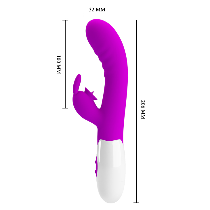 Vibrator Iepuras Cerberus 30 Moduri Vibratii Silicon Mov 20.6 cm, #2, Erotic24.ro