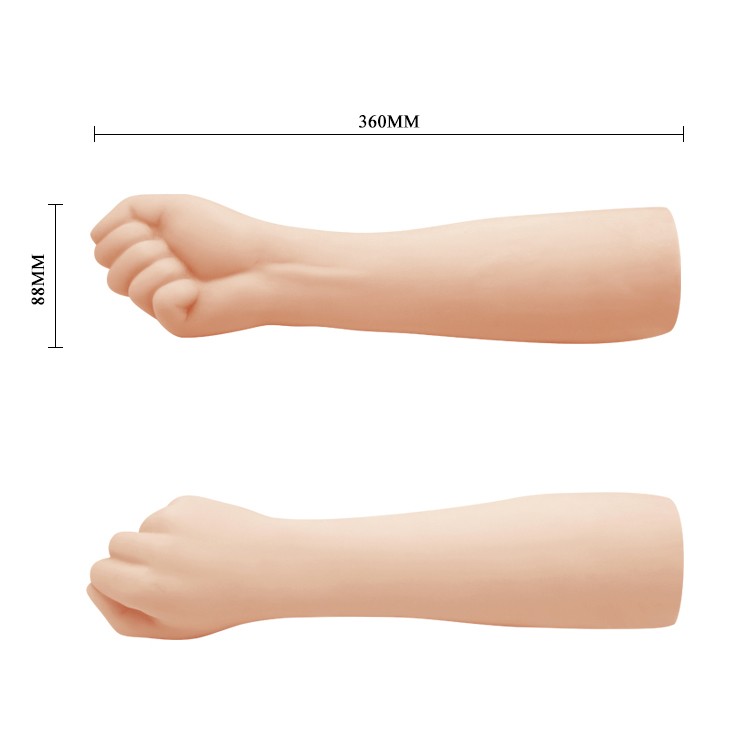 Dildo Pretty Love Iron Fist, TPR, Natural, 36 cm, Nr. 6, Erotic24.ro