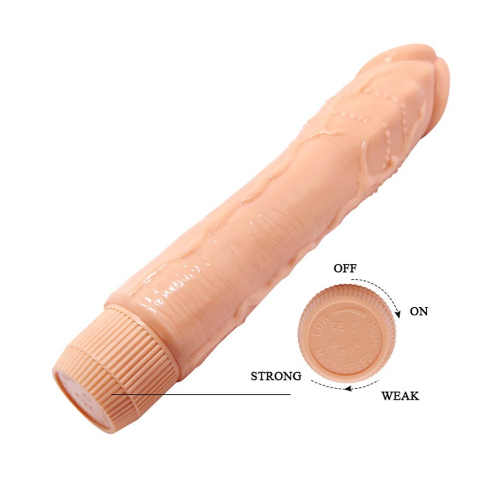 Vibrator Realist Barbara Classic Jelly Multispeed Natural 24 cm, #4, Erotic24.ro