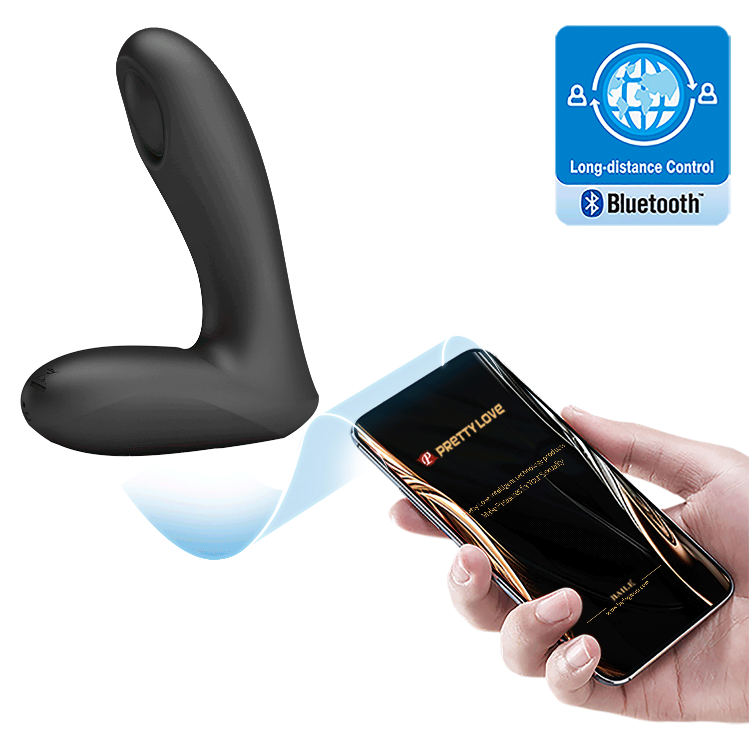 Stimulator Anal Archenemy 12 Moduri Vibratii, Bluetooth Control Free App, Silicon, USB, Negru, 12.1 cm, #7, Erotic24.ro