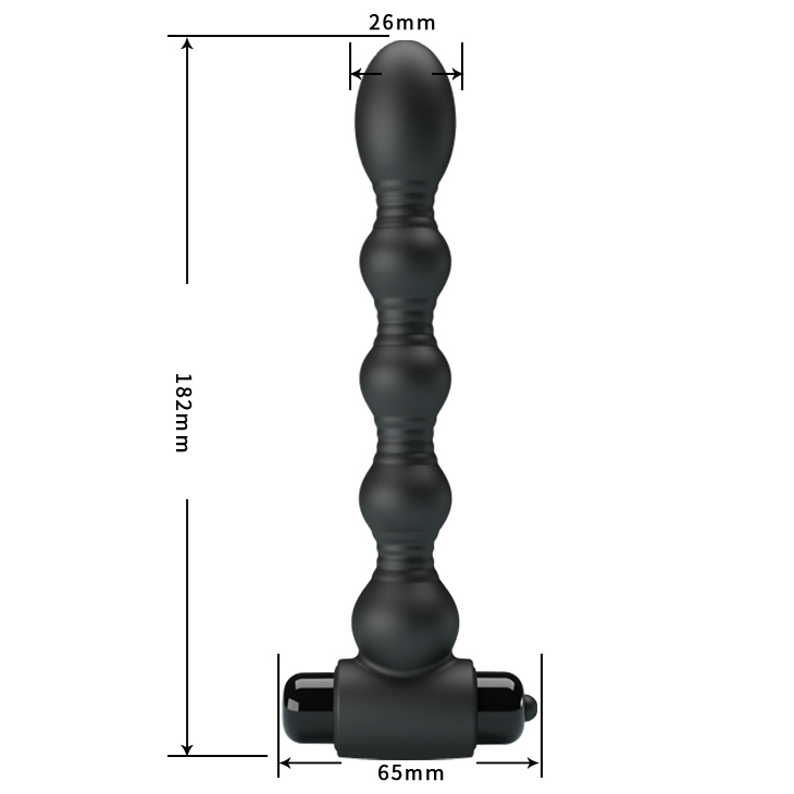 Stimulator Anal Bendable Lynn, 10 Functii Vibratii, Silicon, Negru, 18.2 cm, #8, Erotic24.ro