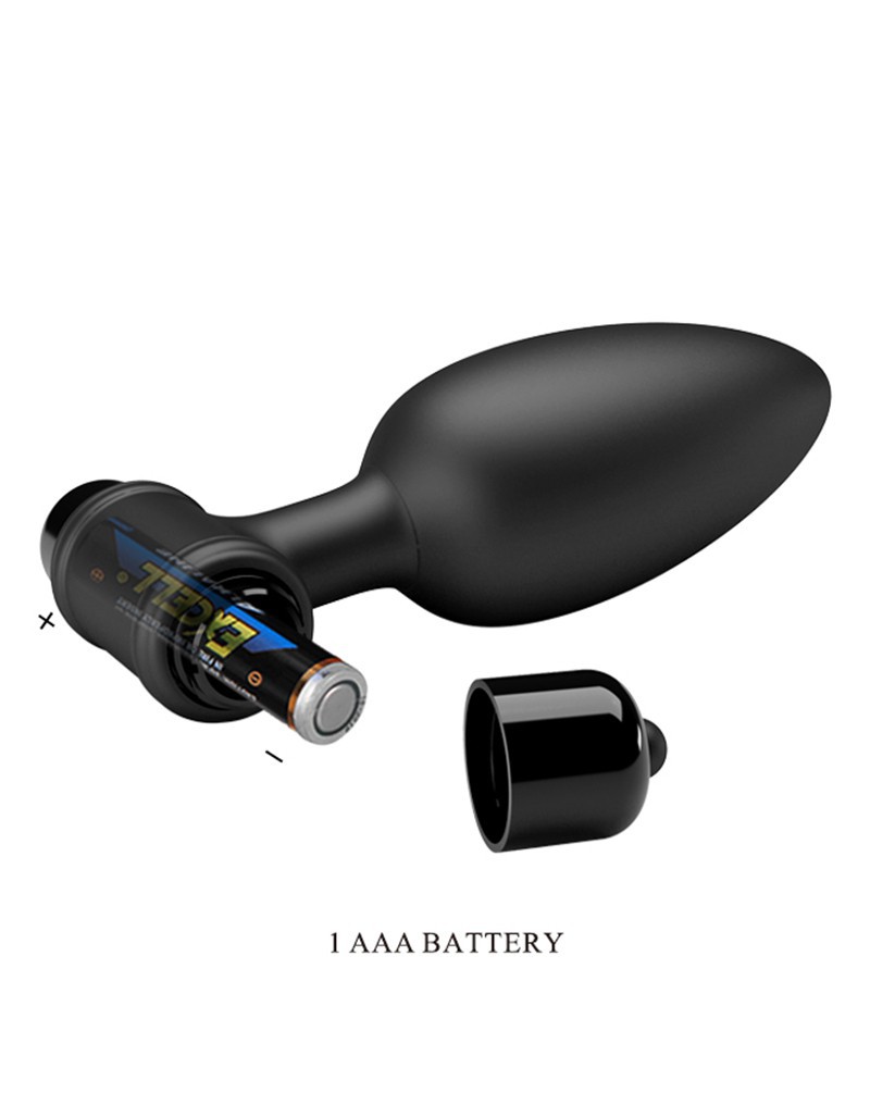 Dop Anal Medium Back Pleasure, 10 Moduri Vibratii, Negru, Pretty Love, #5, Erotic24.ro