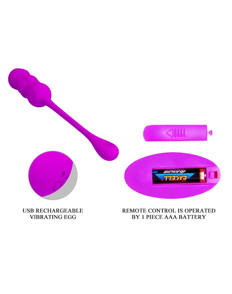 Ou Vibrator Pretty Love Leshy, 12 Moduri Vibratii, Silicon, USB, Mov, #5, Erotic24.ro