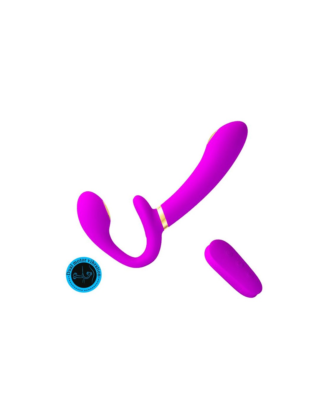 Strap-on Thunderbird Female Remote Control, 12 Moduri Vibratii, 3 Moduri Electrosocuri, Silicon, USB, Mov, #3, Erotic24.ro