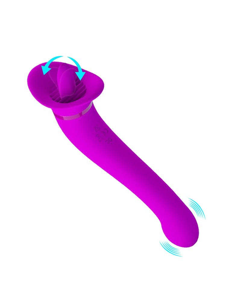 Stimulator Faust 12 Moduri Vibratii + 12 Moduri Licking, Silicon, Usb, Mov, 21.9 cm, Nr. 3, Erotic24.ro