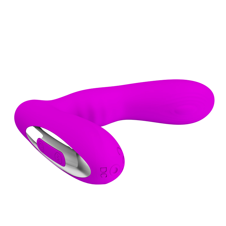 Stimulator Prostata Piper Functie Vibratoare si Pulsatoare, Silicon, USB, Mov, 11.7 cm, #2, Erotic24.ro