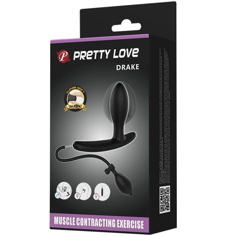 Dop Anal Gonflabil Drake, Silicon, Negru, 7 cm, #3, Erotic24.ro