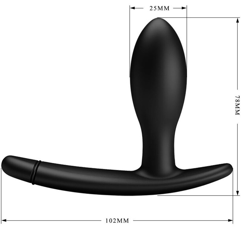 Dop Anal Gonflabil Drake, Silicon, Negru, 7 cm, #2, Erotic24.ro