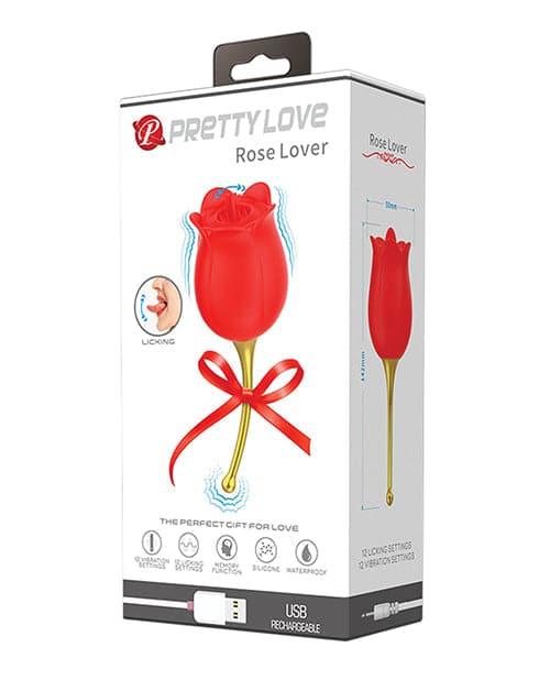 Stimulator Rose Lover, 24 Moduri Stimulatoare, Silicon, USB, Rosu, #6, Erotic24.ro