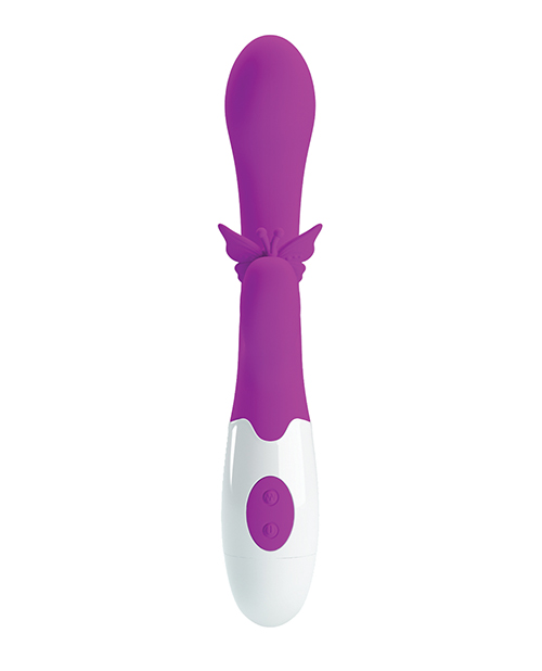 Vibrator Iepuras Butterfly Kiss, 30 Moduri Vibratii, Silicon, Mov, 20 cm, Nr. 4, Erotic24.ro