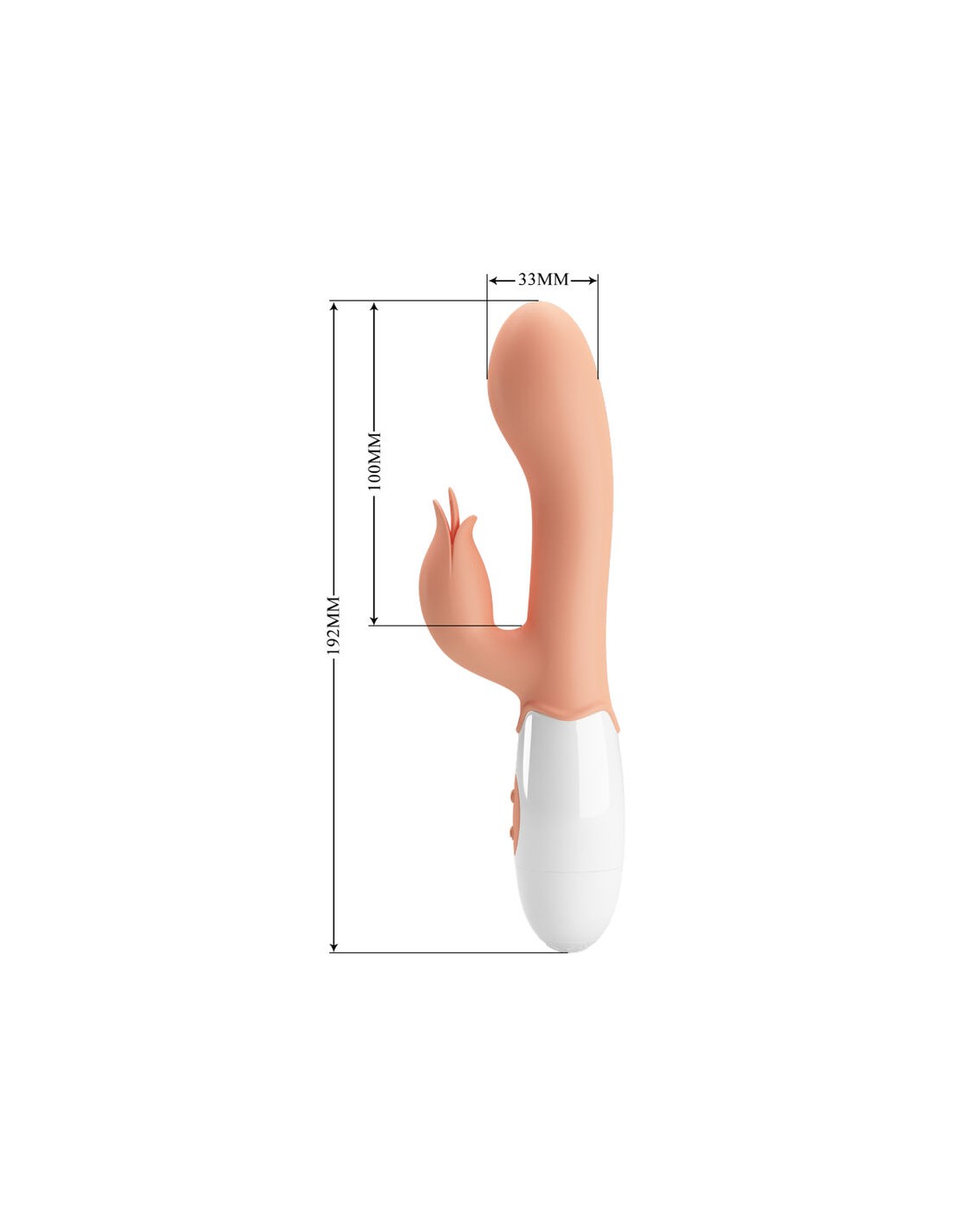 Vibrator Pretty Love Bloody Mary, 30 Moduri Vibratii, TPR, Natural, 19.2 cm, #7, Erotic24.ro
