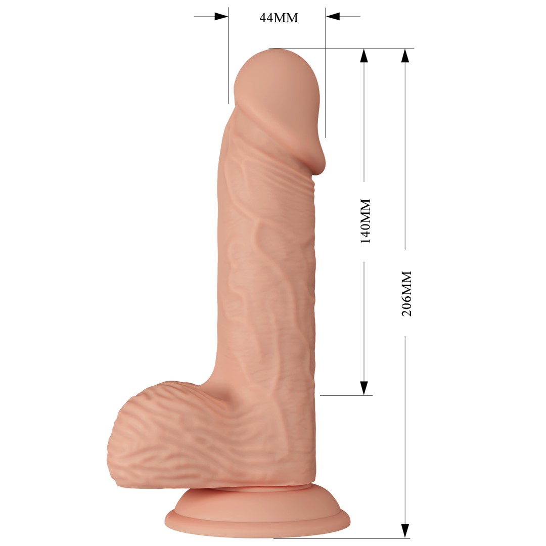Dildo Realist Beautiful Catoblepas LifeLike Skin, Natural, 20.6 cm, #6, Erotic24.ro