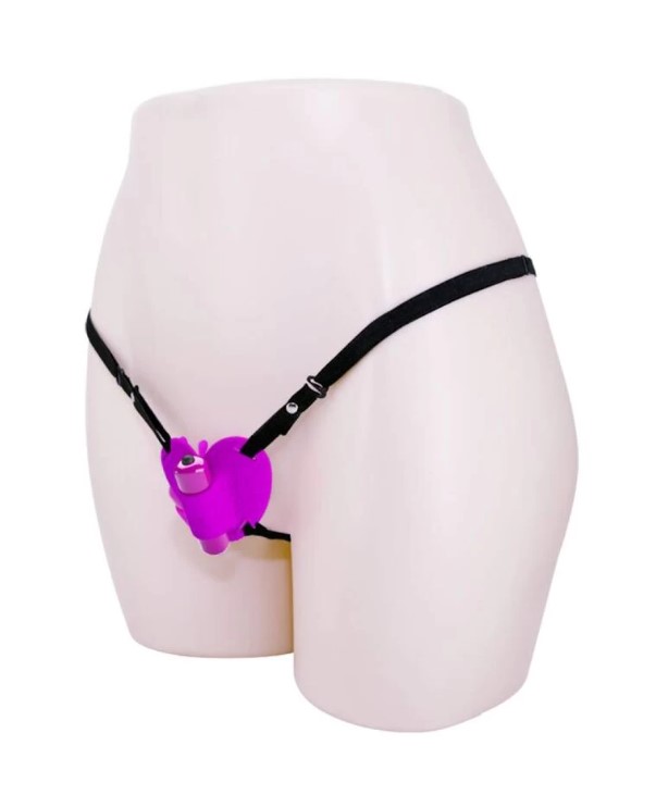 Vibrator Wearable Pretty Love Clitoral Massager Heartbeat, 10 moduri vibratii, Silicon, Mov, #2, Erotic24.ro