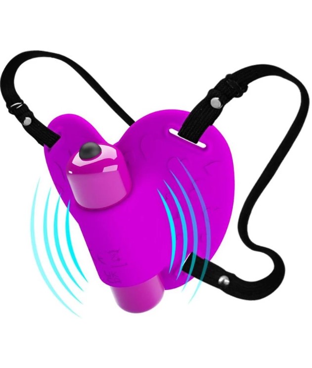 Vibrator Wearable Pretty Love Clitoral Massager Heartbeat, 10 moduri vibratii, Silicon, Mov, #6, Erotic24.ro