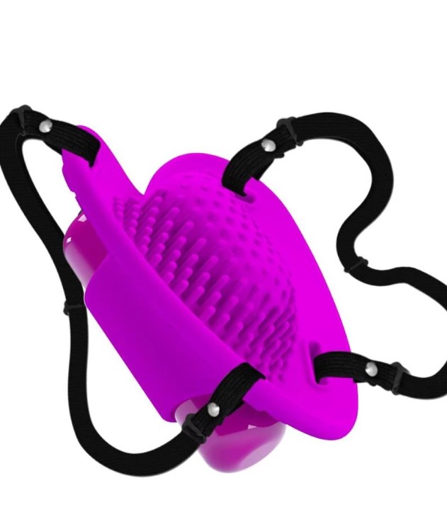 Vibrator Wearable Pretty Love Clitoral Massager Heartbeat, 10 moduri vibratii, Silicon, Mov, #4, Erotic24.ro