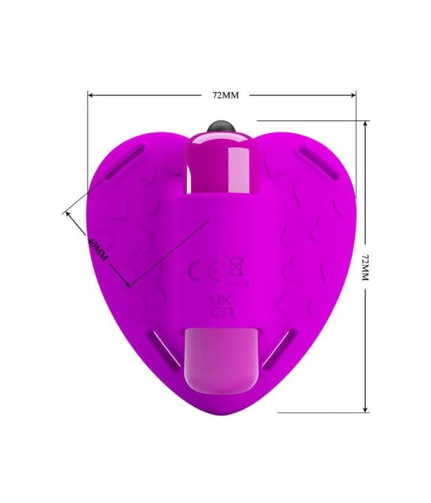 Vibrator Wearable Pretty Love Clitoral Massager Heartbeat, 10 moduri vibratii, Silicon, Mov, #8, Erotic24.ro