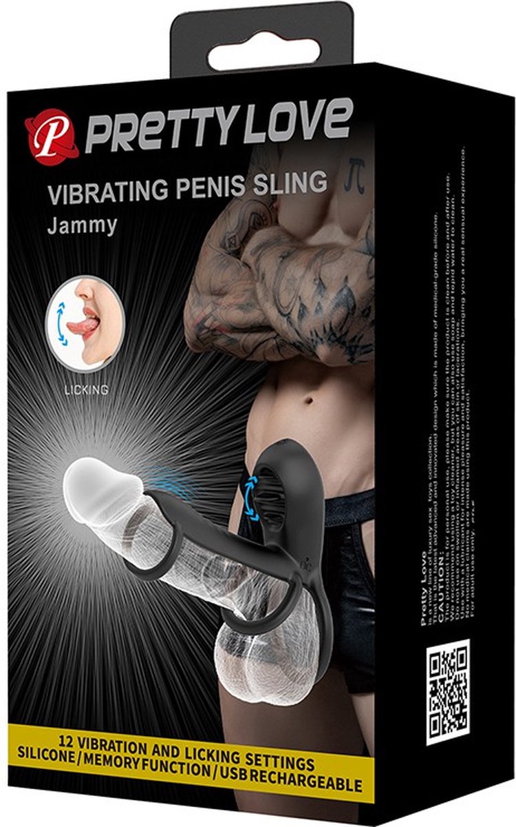 Inel de Penis Jammy, 12 Moduri Vibratii+12 Moduri Licking, Silicon, USB, Negru, Nr. 5, Erotic24.ro