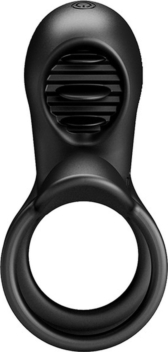 Inel de Penis Jammy, 12 Moduri Vibratii+12 Moduri Licking, Silicon, USB, Negru, Nr. 2, Erotic24.ro