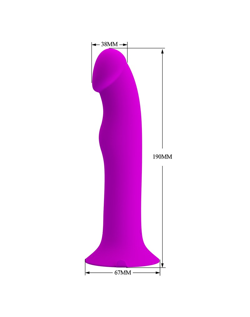 Vibrator Pretty Love Murray, 12 Moduri Vibratii si Pulsatii, Silicon, USB, Mov, 19 cm, Nr. 4, Erotic24.ro